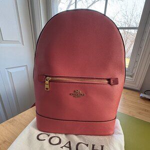 COACH C5680 Kenley Backpack Crossgrain Leather In Taffy Pink